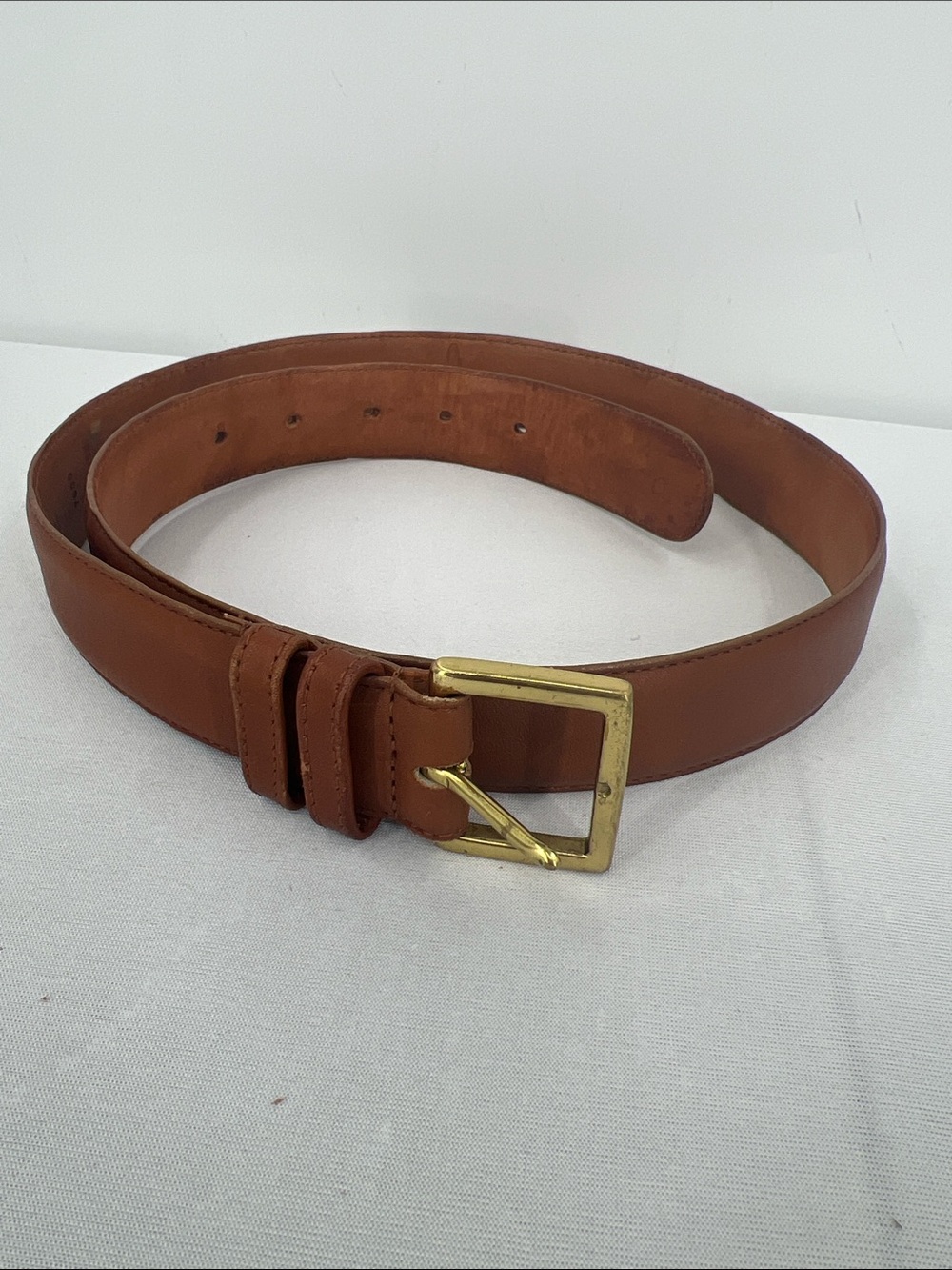 Vintage Coach 7600 British Tan Leather Belt